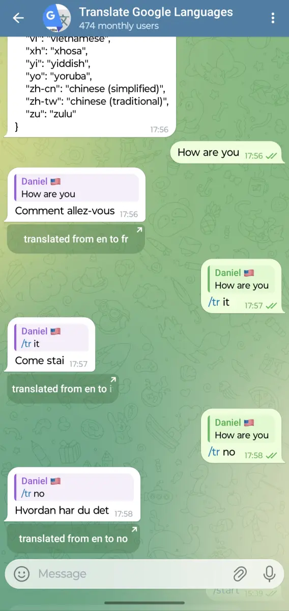 Translate Google Languages preview 2