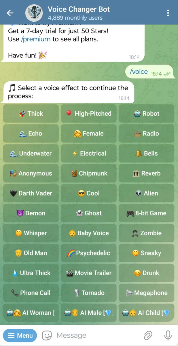 Voice Changer Bot preview 2