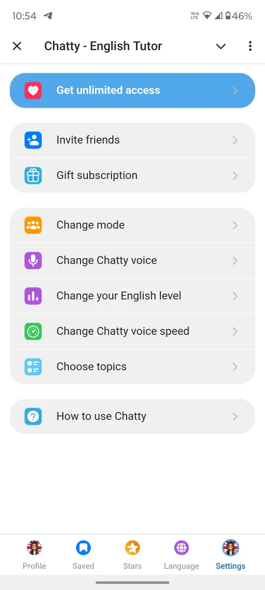 Chatty - English Tutor preview 5