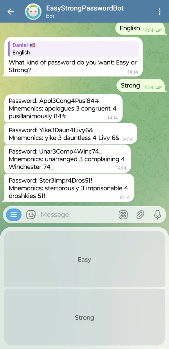 EasyStrongPasswordBot preview 1