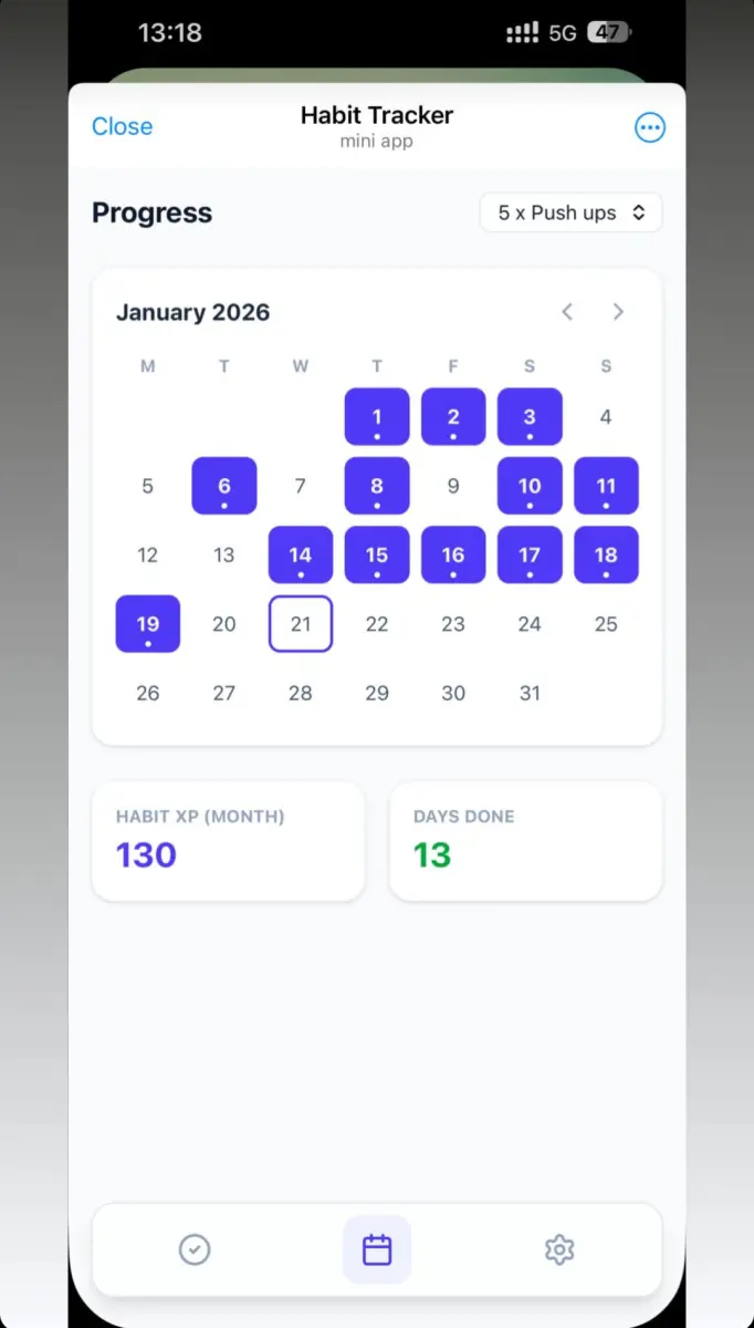 Habit Tracker preview 2