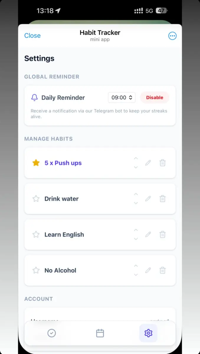 Habit Tracker preview 3