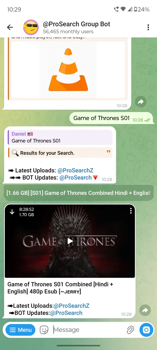 @ProSearch Group Bot preview 1