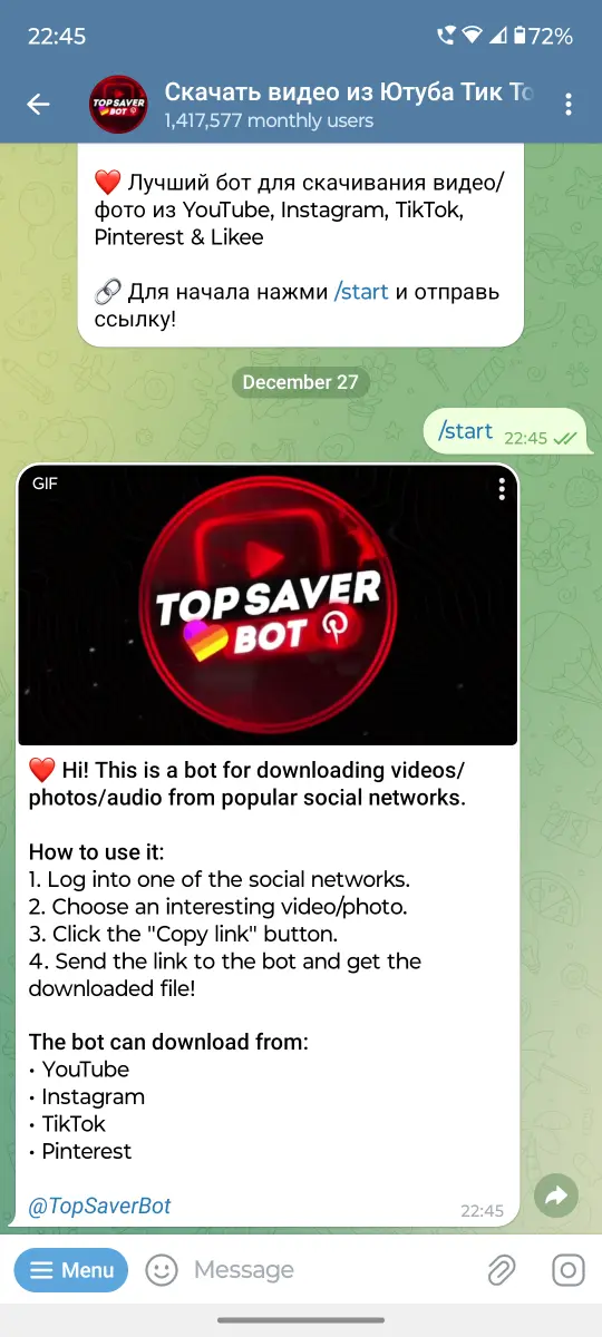 TopSaver Bot preview 1