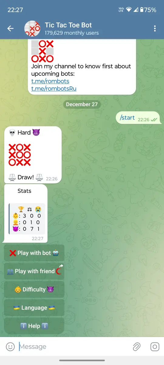 Tic Tac Toe Bot preview 2